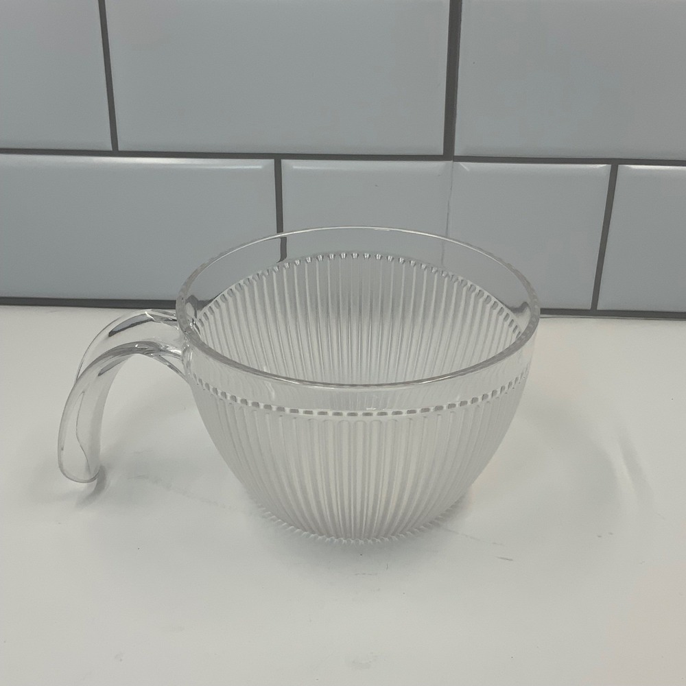 Tupperware‎ Expressions Clear Ribbed Acrylic 2 C 500ml Measuring Cup Bowl Handle